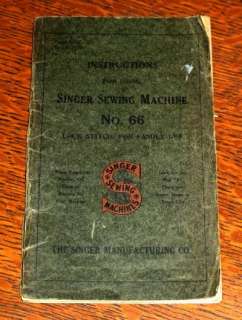 ANTIQUE 1910 SINGER 66 TIGER OAK 5 DRAWER CABINET TREADLE REDEYE 
