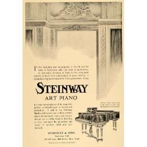 1935 Ad Steinway Art Piano Parlor Grand Piano Louis XVI   Original 
