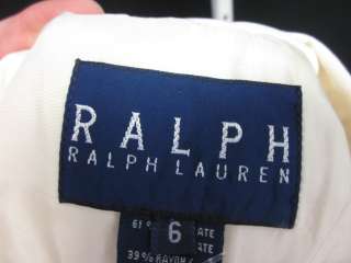 RALPH RALPH LAUREN Ivory Button Down Blazer Jacket Sz 6  