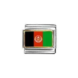 Afghanistan Flag Italian Charm Bracelet Link