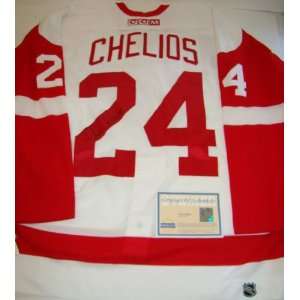  Chris Chelios SIGNED Detroit Red Wings Jersey STEINER 