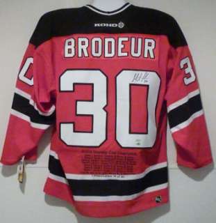 MARTIN BRODEUR AUTOGRAPHED/SIGNED NEW JERSEY DEVILS AUTHENTIC 2003 SC 