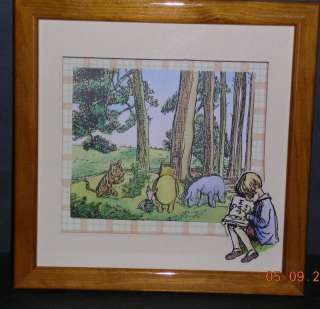 Winnie The Pooh 3D Decoupage Picture Wood Frame NEW  