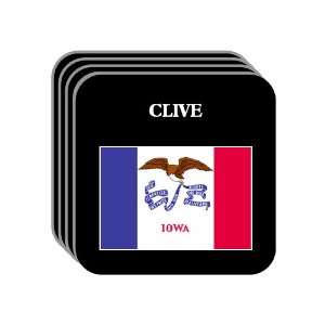  US State Flag   CLIVE, Iowa (IA) Set of 4 Mini Mousepad 