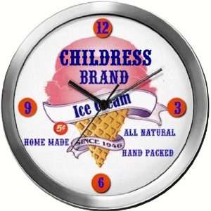  CHILDRESS 14 Inch Ice Cream Metal Clock Quartz Movement 