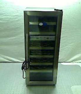   21 Bottle Dual Temperature Zone Wine Cooler, SS Trim Glass Door  