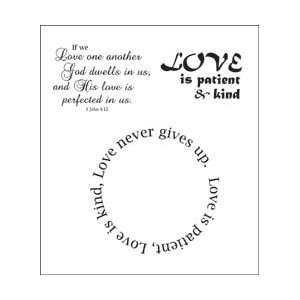   Creations Cling Rubber Stamp Set 5X6.5 Agape Love