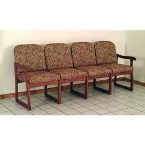   Seat Sofa Wood Finish Medium Oak, Fabric Arch Khaki
