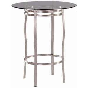  Porto Bar Table in Brushed Steel Table Top: Wood 