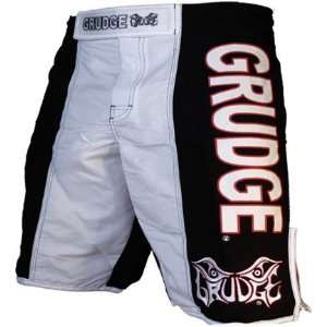  Grudge Fight Wear Aggressive White MMA Shorts (Size32 