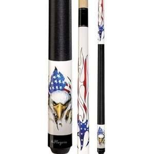 Players agle and American Flag flame Cue (weight19oz.)  