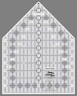 CREATIVE GRIDS HOUSE Multi Purpose Quilting Ruler NEW  