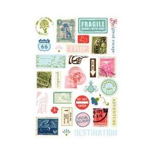  Making Memories Passport Pebble Stickers,30 per Package 