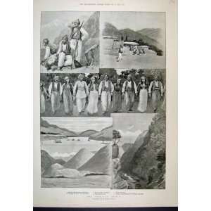  1895 Armenian Crisis Kurds Kalu River Gorge Old Print 