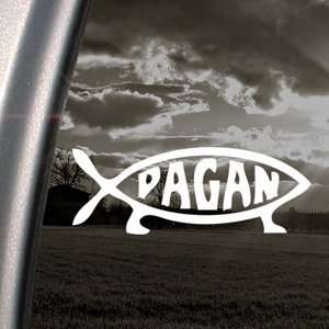  Pagan Fish Religion Decal Car Truck Window Sticker 