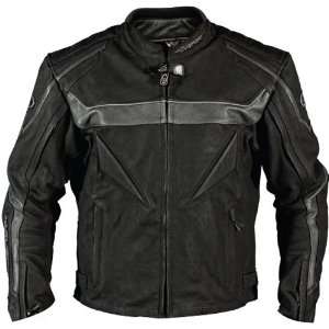 AGV Sport Willow Mens Leather Street Motorcycle Jacket   Black / Size 