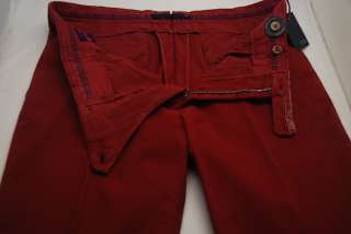 New INCOTEX Nantucket Red HighComfort Cotton Mens Pants NWT 34  