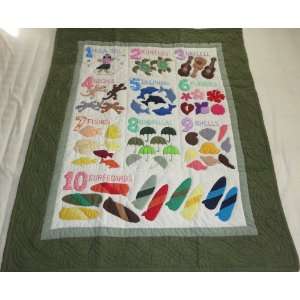   quilt NUMBER crib baby comforter blanket hand quilted/wall hanging
