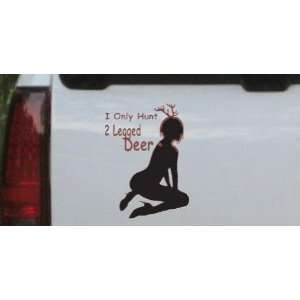 Only Hunt 2 Legged Deer Funny Car Window Wall Laptop Decal Sticker 