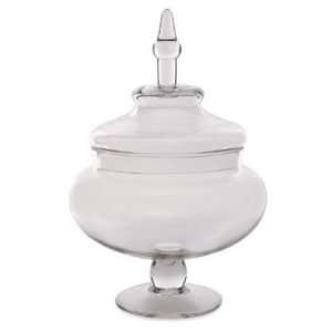  IMAX Wide Lidded Glass Urn Great for Displaying