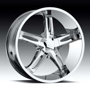 20 inch Vision Hollywood 5 Chrome Wheels Rims 5x5 5x127  