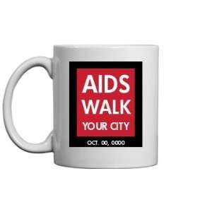  Aids Awareness Walk Promo: Custom 11oz Ceramic Coffee Mug 