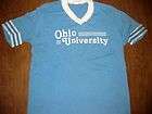   UNIVERSITY vtg medium T shirt Bobcats OU V neck retro script 1970s