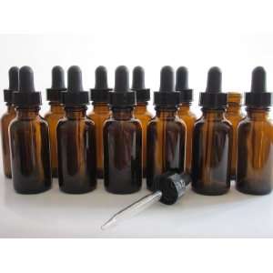  1oz Amber Glass Bottles for Essential Oils with Glass Eye Dropper 