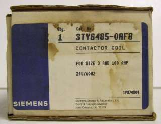 Siemens 3TY6485 0AF8 Contactor Coil ++ NEW ++  