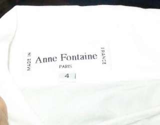 Gorgeous Anne Fontaine Paris, Ruched, Smocked White Blouse, Sheira, sz 