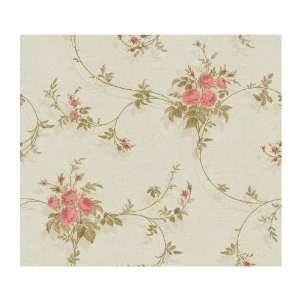  York Wallcoverings WW4430 West Wind Rose Trail And Crackle 