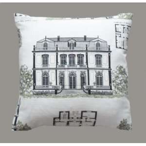  French Decorative Pillow Cover 18 x 18, White Black Pillow Cover 