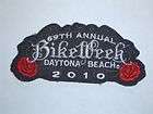 69th ANNUAL BIKE WEEK DAYTONA BEACH 2010 ROSES PATCH