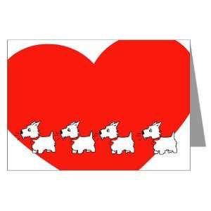 Westie Valentine Greeting Cards Package Dog Greeting Cards Pk of 10 by 
