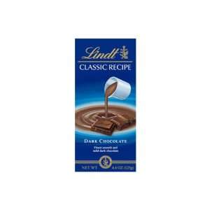 Lindt Classic Recipe Dark Chocolate Bar, 4.4 Ounce Bars (Pack of 12)