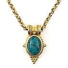 Egyptian Pectoral Pendant 24 Karat Gold Plate with 18 Chain items in 