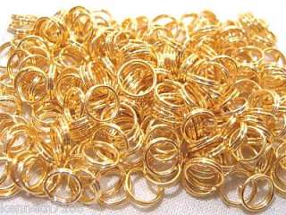 Lot 250 Gold Plated Jump Split Rings Ring Bulk 6mm New Small 1/4 Inch 