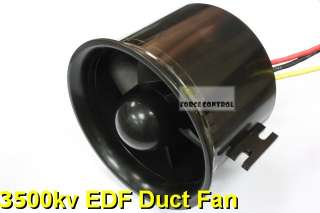 70mm Duct Fan EDF Jet 3500KV Brushless Motor Outrunner  