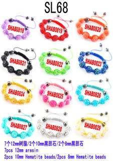   /Bangle Chain Pave Polymer Clay Resin Faceted Disco(7p) Ball Beads
