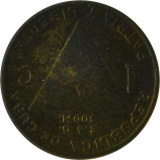 1853   Toned   Cuba   Jose Marti   Centavo Cents   Coin   7127  