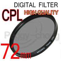 72mm CPL Circular Polarizing Polarizer Lens Filter  