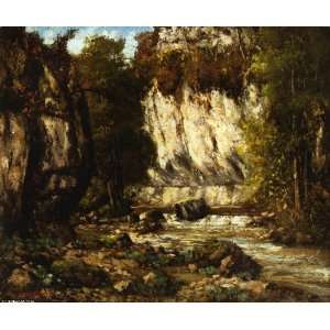 FRAMED oil paintings   Gustave Courbet   24 x 20 inches   River and 