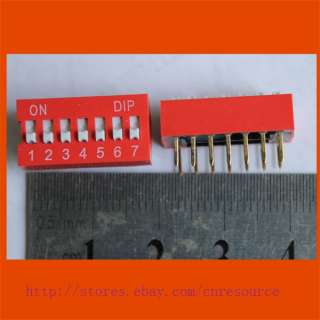 New 5 x 7 positions DIP Switch Red  7P  