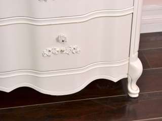   Chic White Rose 9 Drawer Dresser French Vintage Style Furniture  