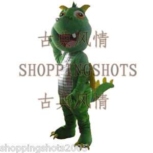 big green dragon Mascot Costume Fancy Dress R00079 suit adult one size 
