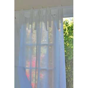  Rr Sale   On Sale Tie Top Window Curtain In White Baby