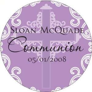 Wedding Favors Purple Floral Pattern with Cross Design Personalized 