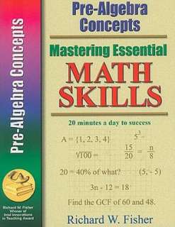   Pre Algebra Concepts by Richard W. Fisher, Math Essentials  Paperback