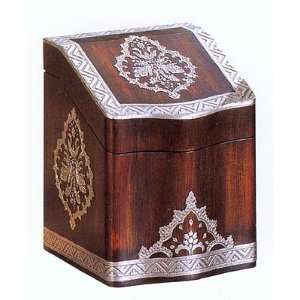  Accent Cube Box With Pewter Foil Trim