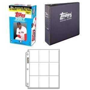 2007 Topps MLB 2 Blaster value box (11 packs) with Topps Album  